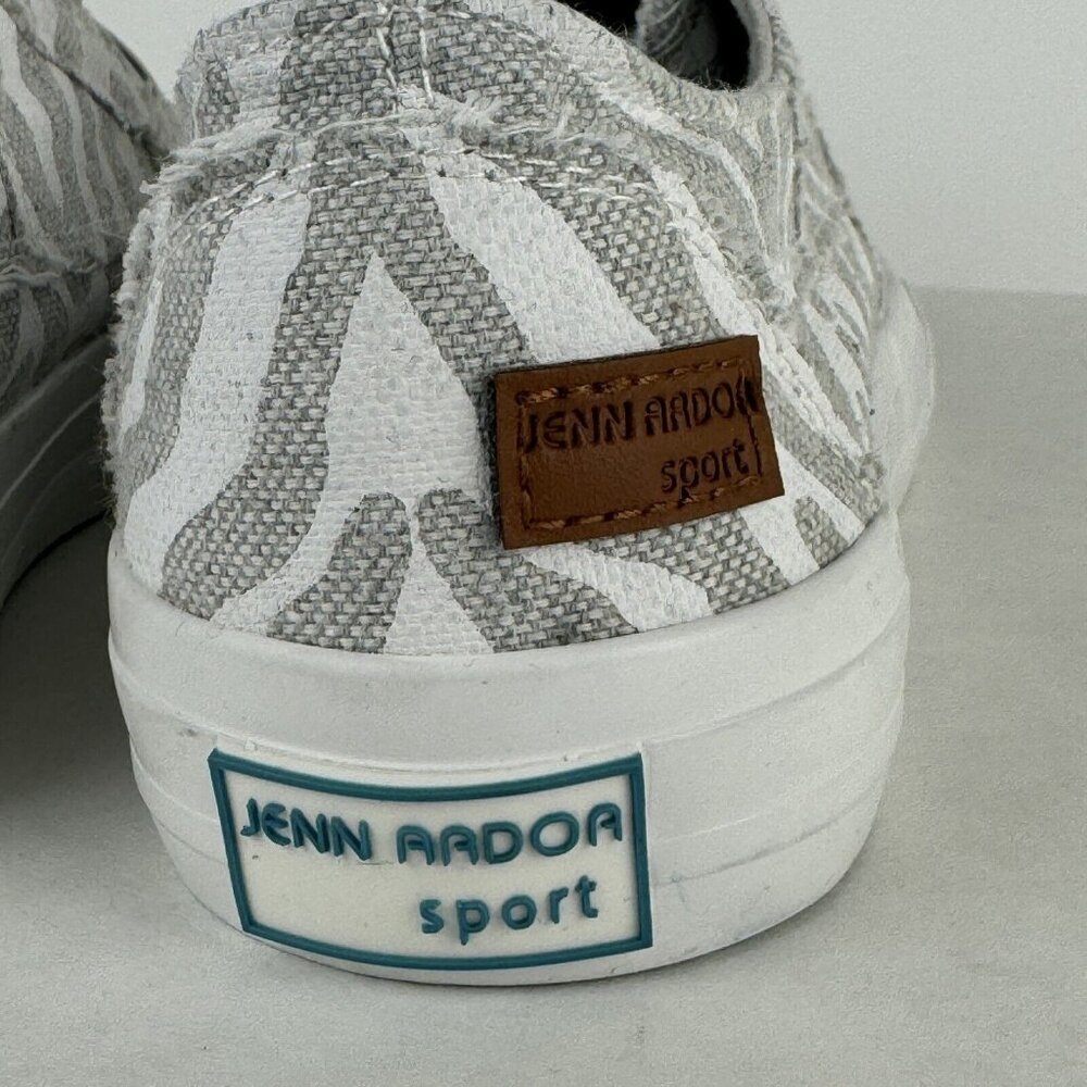 Jenn Ardor Canvas Sneakers Womens Size 6.5 Gray Animal Print Slip On Laceless - Picture 5 of 13